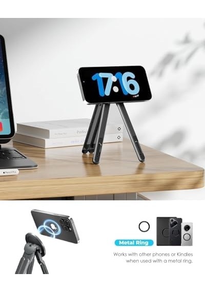 Dizüstü Bilgisayar Macbook Stand Magsafe İle Uyumlu Telefon Standı Manyetik Tripot 4in1 Portatif Kılıflı Alüminyum Portatif Bilgisayar Telefon Tablet İle Uyumlu Stand