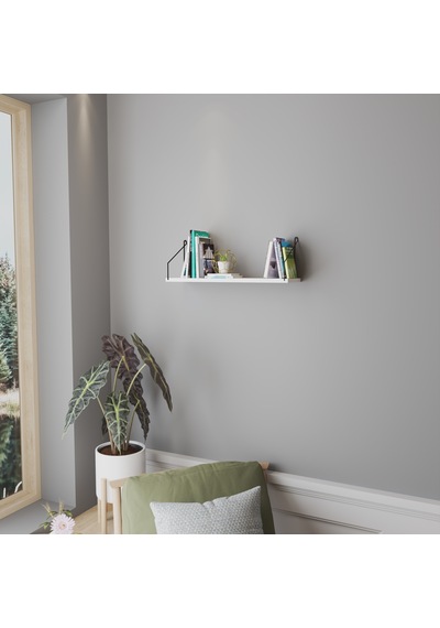 Duvar Rafı Kitaplık Mutfak Banyo Yaşam Alanı 20 X 70 Cm 1 Adet Beyaz