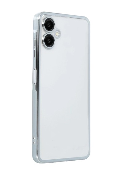 Samsung Galaxy A06 Uyumlu Kılıf Lensli Silikon - Gümüş