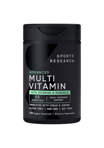 Sports Research Advanced Multivitamin 180 Bitkisel Kapsül Usa Menşeii Orijinal Dmmedicineden