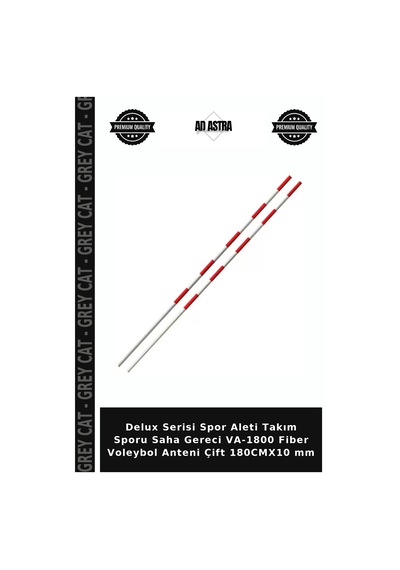 Delux Serisi Spor Aleti Takım Sporu Saha Gereci Va-1800 Fiber Voleybol Anteni Çift 180cmx10 Mm
