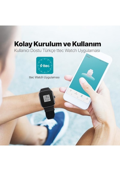 Ttec 2SW04 Tempus Pro 47 MM Amoled Ekranlı Dikdörtgen Kasa Akıllı Saat (Distribütör Garantili)