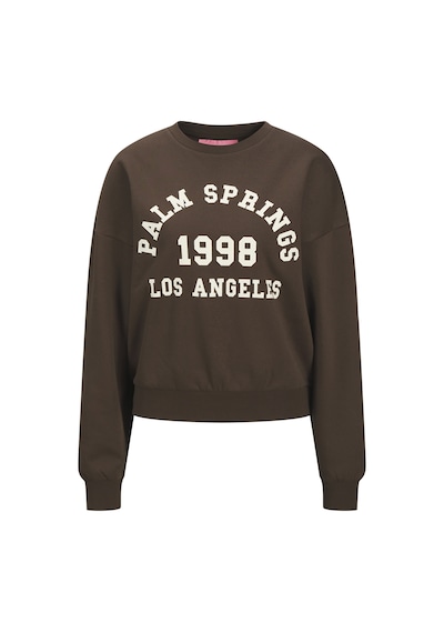 Jack & Jones Kadin Gögüs Baskili Relaxed Fit Sweatshirt - Merle - 12260608 Bracken