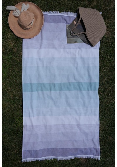 %100 Pamuk 90x160 Cm Unisex Plaj Havlusu Baveno Desen001
