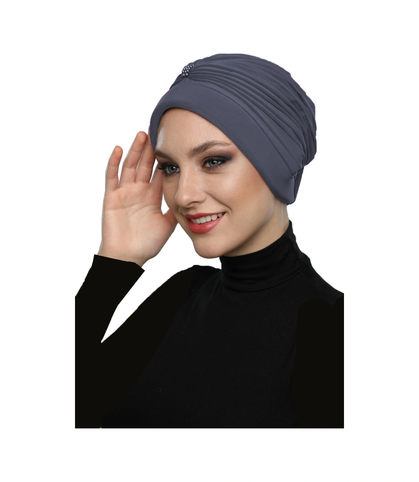 Elysianfidan Incili - Inci Işlemeli Koyu Gri Hazır Türban Tesettür Bone Koyu Gri Elysianfidan Incili - Inci Işlemeli Koyu Gri Hazır Türban Tesettür Bone Koyu Gri