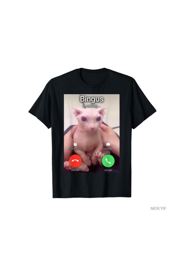 Flood Of Style Bingus Meme Erkek Kadın Tişörtü %100 Pamuklu Tişört Kısa Kollu Üstler 0130-1 Çok Renkli