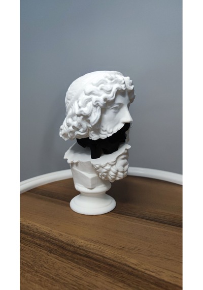 The Divine And The Mortal-ilahi Ve Ölümlü Dekoratif Biblo Hediyelik Siyah Beyaz Plastik 19cm