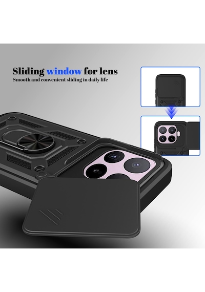 Teleplus Xioami 17t Pro Kılıf Standlı Kamera Korumalı Slide Sürgülü Cover Kapak