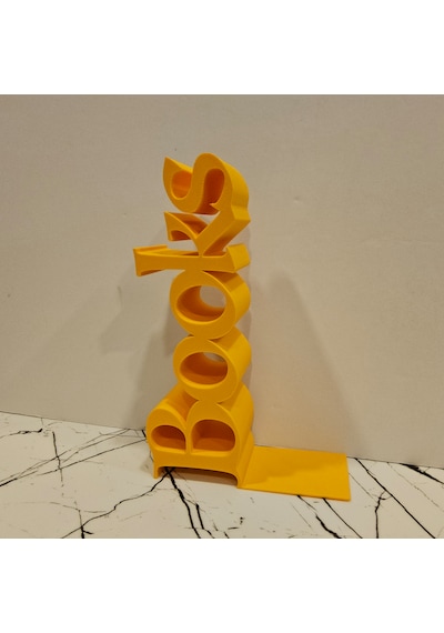 Kitap Tutucu Books Yazılı 3d - Sarı -