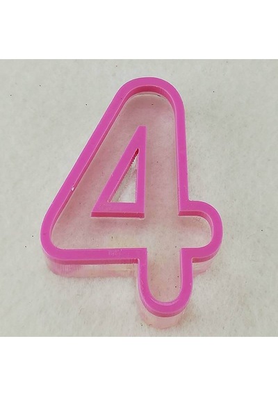 4 Rakamı Şeklinde Silikon Epoksi Kalıbı 6x4x1 Cm 6