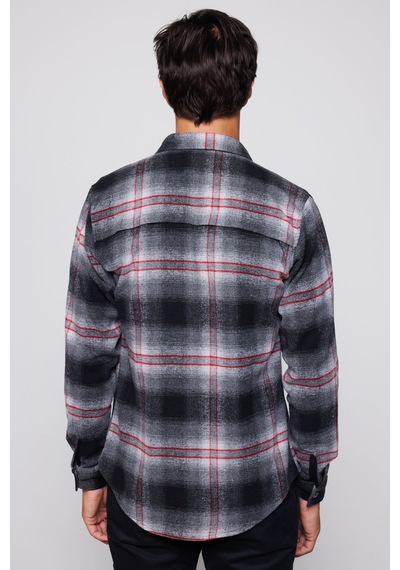 Tudors Erkek Slim Fit Dar Kesim Uzun Kollu Kareli Çift Cepli Kışlık Oduncu Gömlek-29393 Çok Renkli Tudors Erkek Slim Fit Dar Kesim Uzun Kollu Kareli Çift Cepli Kışlık Oduncu Gömlek-29393 Çok Renkli