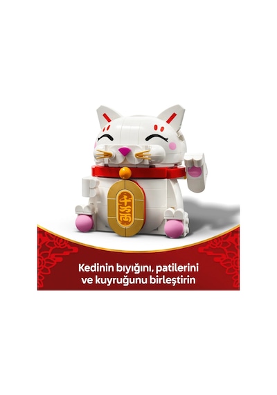LEGO® Şanslı Kedi 40813 - 9 Yaş ve Üzeri Çocuklar için Yaratıcı Oyuncak Yapım Seti (280 Parça)