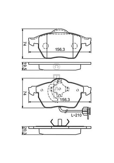 Disk Balata Vw Passat 1.6 96-20, 1.9 Tdı 96-00, Passat 1.9 Tdı 00-05, A4 1.9 Tdı 94-01, A4 1.9 Tdı 04-08, A4 8ec,b7 2.0 04-08, A6 1.9 Tdı 97-04 Ön -