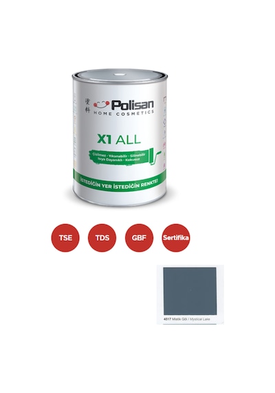 Polisan X1 All Dönüşüm Boyası 0,75 Lt Mistik Göl / 4517