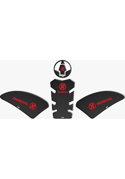 Mondial Drift 125 L Tank Pad Karbon Kırmızı 523381023