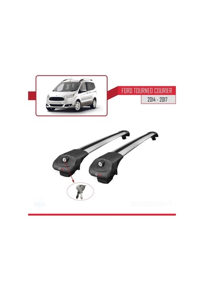 Ford Tourneo Courier 2014-2017 Arası İle Uyumlu Ace-1 Ara Atkı Tavan Barı Gri