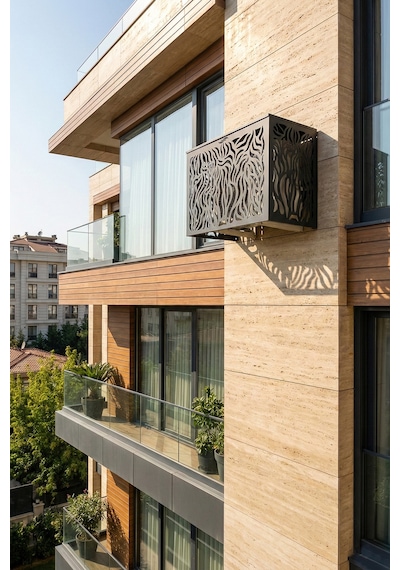 Klima Motoru/dış Ünite Gizleme/koruma Kafesi Xl 120x62x150 H Cormoran Antrasit