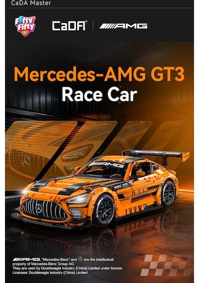 Cada Master 1:8 Mercedes-amg Gt3 C64008w 5466 Parça Premium Yarış Aracı Yapım Seti -ffc64008w-5466p