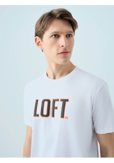 Loft Regular Fit Beyaz Erkek T-shirt Lf2038687 Beyaz