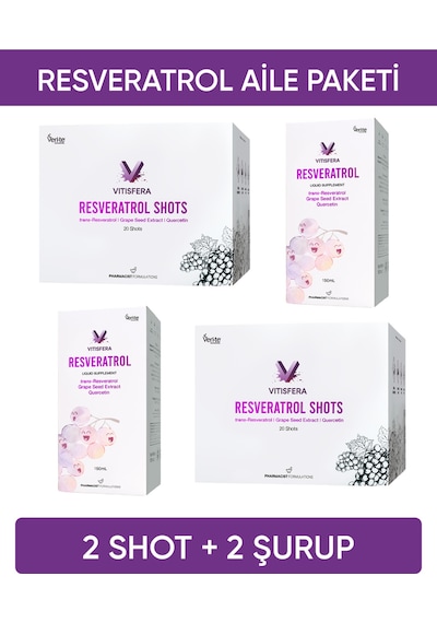 Vitisfera Resveratrol Aile Paketi 2 Shot + 2 Şurup