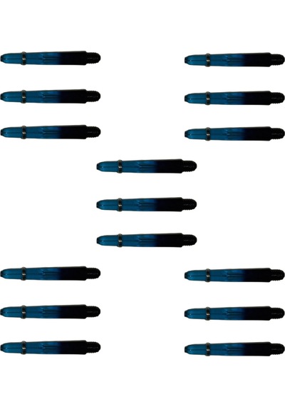 5 Set 15 Adet 35mm Mavi-siyah Polikarbon Şeffaf Dart Shaft-şaft