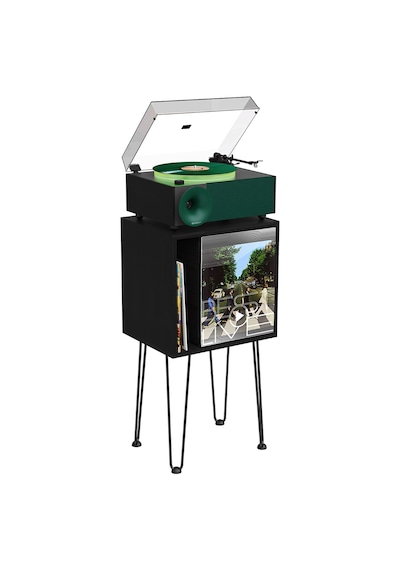 Fennessy İ5s Bluetooth Hoparlörlü 45w Hi-fi Işıklı Retro Pikap Plakçalar Turntable, Yeşil