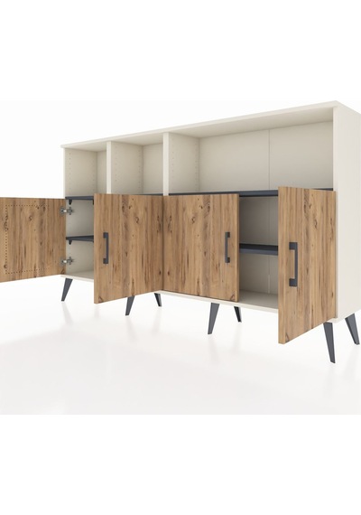 Arges Konsol 6 Raflı 4 Kapaklı 176x30x99 Aytaşı-çam/antrasit Atlas Çam/antrasıt - Aytası Arges Konsol 6 Raflı 4 Kapaklı 176x30x99 Aytaşı-çam/antrasit Atlas Çam/antrasıt - Aytası