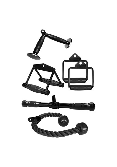 Cable Crossover Çalışma İstasyonu Aparatları Seti - Triceps Halatı - Mag Set - Lat Triceps Bar