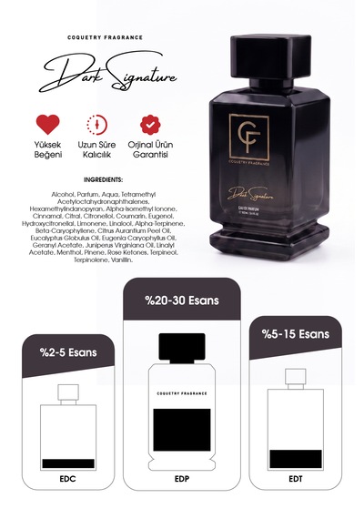 Coquetry Fragrance Dark Signature Edp 100ml Erkek Parfüm Baharat - Odunsu