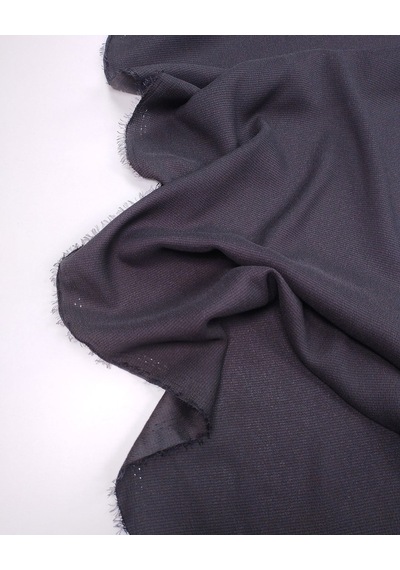 Siyah Saten Kumaş Hafif Çizgili İnce Dökümlü Gömleklik & Abiyelik En: 140cm-11982