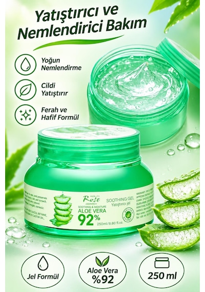 3b Trend Aloe Vera %92 Yatıştırıcı Ve Nemlendirici Jel 250 Ml Yüz Ve Vücut Bakım Jeli