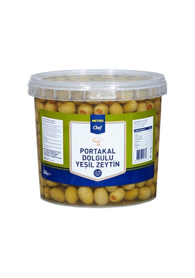 Metro Chef Portakal Dolgulu Zeytin 2,5 Kg Tarı