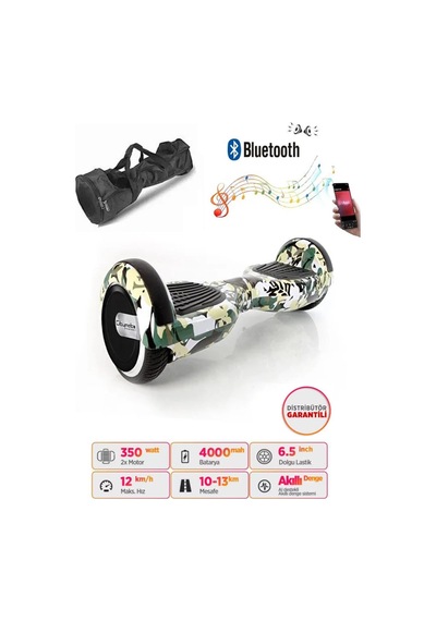 Citymate Elektrikli Kaykay Hoverboard Akıllı Denge 6.5 Inch + Hoverkart + Çanta Extrem Paket D07