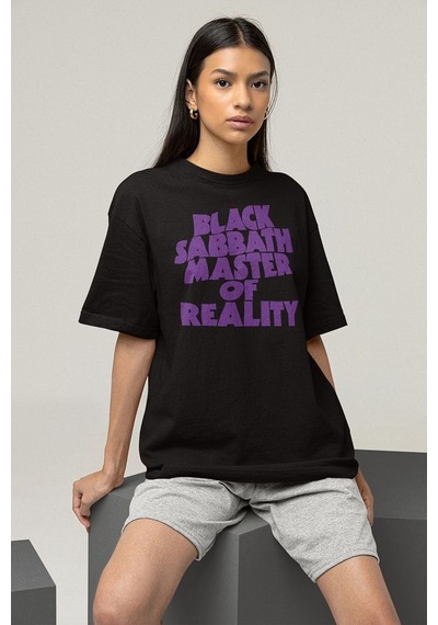 Black Sabbath Master Of Reality Yazılı Unisex Oversize Müzik Grub Siyah