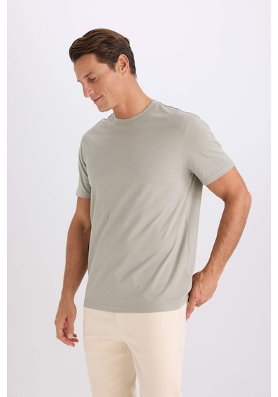 DeFacto %100 Pamuk New Regular Fit Bisiklet Yaka Basic Düz Kısa Kollu Tişört V7699AZ25SPKH434