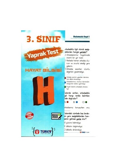 3.Sınıf Hayat Bilgisi Yaprak Test Türev Yayın