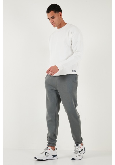 Buratti Pamuklu Regular Fit Normal Bel Lastikli Paça Cepli Erkek Eşofman Altı 59080153W4 Açık Haki