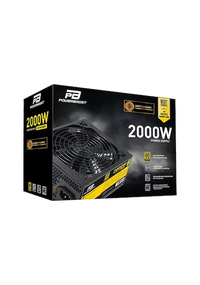 Power Boost 2000W 80+ Gold 14 CM Fan Aktif PFC Güç Kaynağı