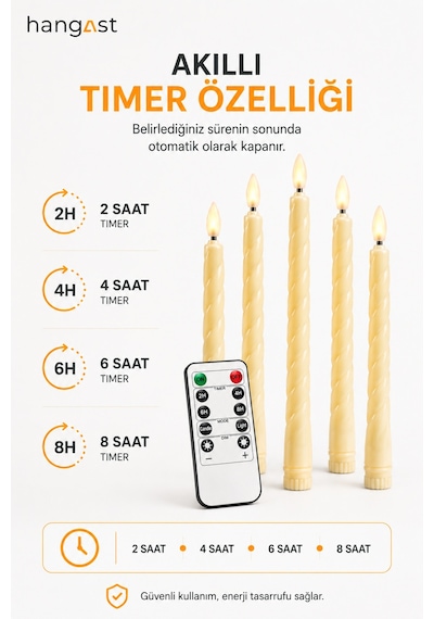 6'lı Led Şamdan Mum Seti Uzaktan Kumandalı Timer Özellikli Gerçek Mum Görünümlü Sıcak Sarı Işıklı Pilli Dekoratif Mum Krem 6'lı Led Şamdan Mum Seti Uzaktan Kumandalı Timer Özellikli Gerçek Mum Görünümlü Sıcak Sarı Işıklı Pilli Dekoratif Mum Krem