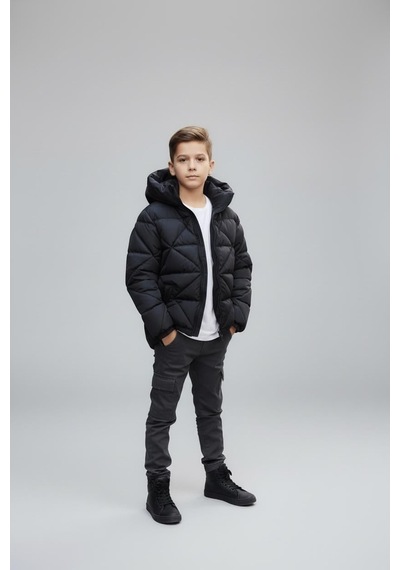 Benitto Kids Erkek Çocuk Şişme Mont 51378 Siyah