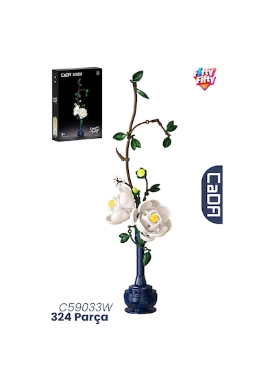 Cada Artizan Serisi Çivit Bitkisi C59033w Dekoratif Ve Koleksiyonluk Çiçek Modeli 324 Parça C59033w