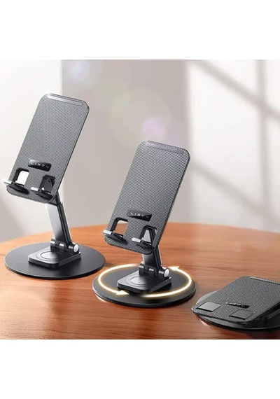 Ayarlanabilir Tablet Ve Cep Telefonu Standı Kendi Etrafonda 360 Derece Dönebilen Alüminyum Masaüstü Çok Amaçlı T
