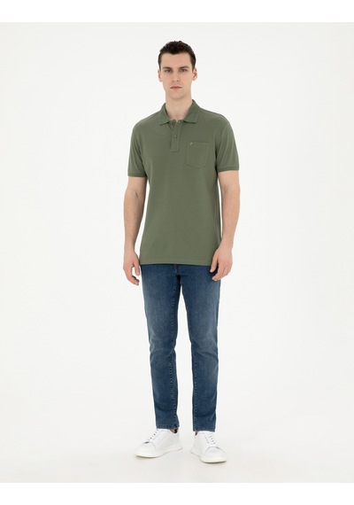 Pierre Cardin Erkek Haki Tişört Basic 50280753-vr027 Haki