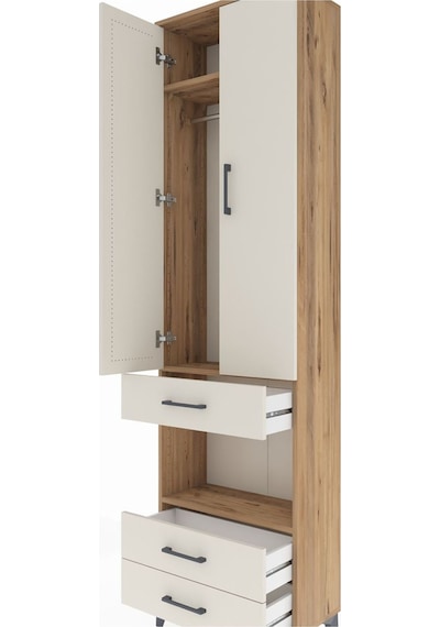 Arges Dolap 3 Raflı 3 Çekmeceli Tek Askılı 60x30x221 Çam-aytaşı Çam Arges Dolap 3 Raflı 3 Çekmeceli Tek Askılı 60x30x221 Çam-aytaşı Çam