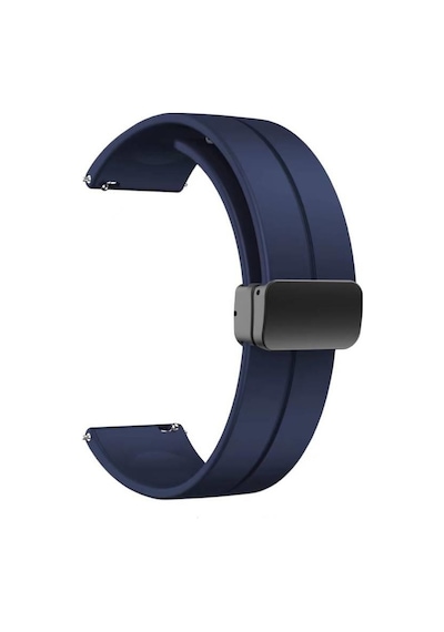 Oppo Watch 46mm 22mm Manyetik Klipsli Silikon Lüx Kordon + Metal Kordon Dönüştürücü