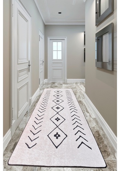 Fiona Ekru Djt 150X300 Cm Kaymaz Taban Yolluk Halı