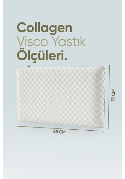 Beauty Visko Yastık Ortopedik - Visco Güzellik Yastığı - Yaşlanma Karşıtı Visco Yastık Beyaz