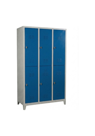 6 Gözlü Ekonomik Soyunma Dolabı Mavi 97x37x198