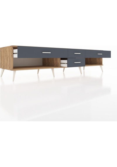 Kronos Tv Ünitesi 4 Çekmeceli 220x59x51 Çam-çam/antrasit Atlas Çam/antrasıt - Atlas Çam Kronos Tv Ünitesi 4 Çekmeceli 220x59x51 Çam-çam/antrasit Atlas Çam/antrasıt - Atlas Çam