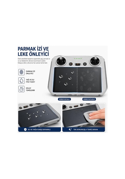Djı Rc/djı Rc 2 İle Uyumlu Nano Ekran Koruyucu, Hd Şeffaf, Parmak İzi Önleyici, Çizilme Darbe Korumalı, Hassas Dokunmatik, Kolay Uygulama Ekran Koruma Camı Dron Aksesuar Reci
